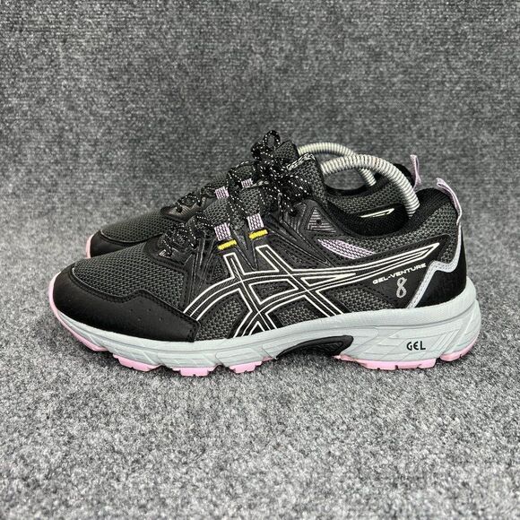 Asics Gel-Venture 8 Running Shoes Womens Size 9.5W Black Athletic Trail Training - Picture 4 of 11